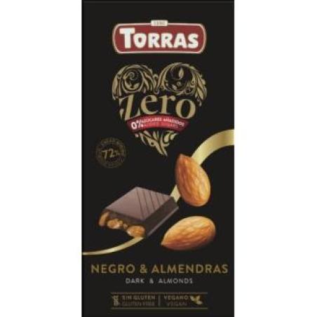 CHOCOLATE NEGRO 72% con almendra ZERO 150gr