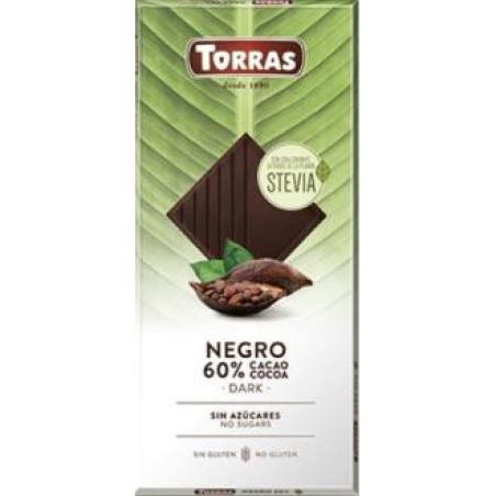 CHOCOLATE CACAO 60% STEVIA 100gr