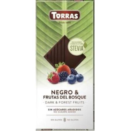CHOCOLATE NEGRO FRUTOS BOSQUE STEVIA 125gr