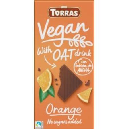 CHOCOLATE con bebida avena-naranja 100gr VEGAN