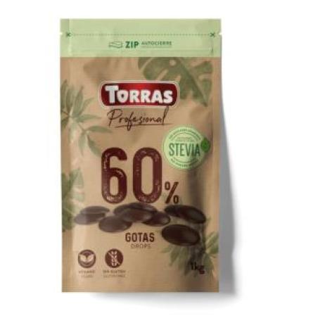 GOTA CHOCOLATE 60% CACAO STEVIA 1kg