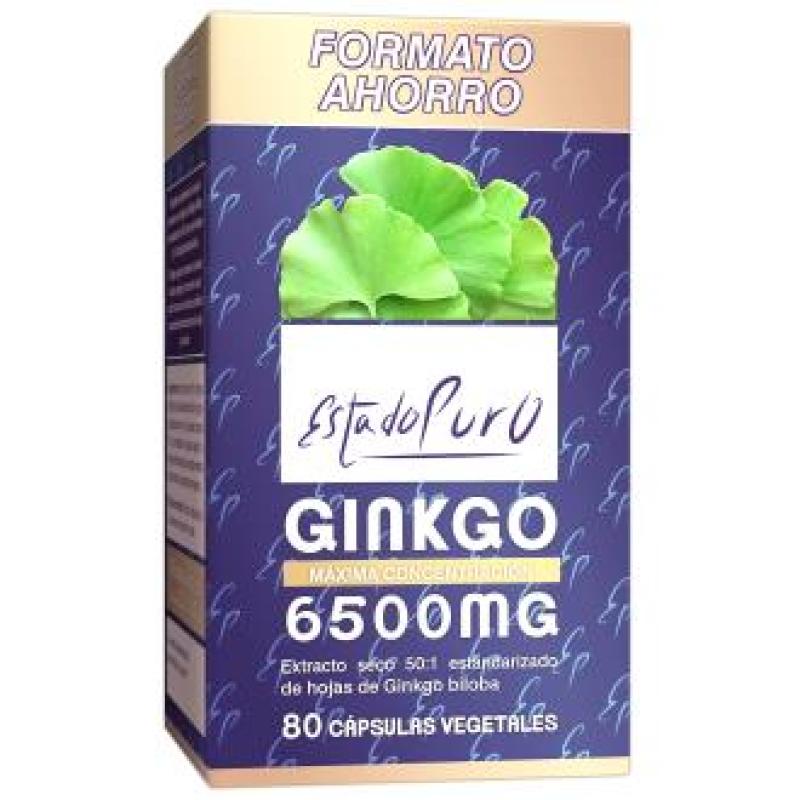 GINKGO 6500mg 80cap. ESTADO PURO
