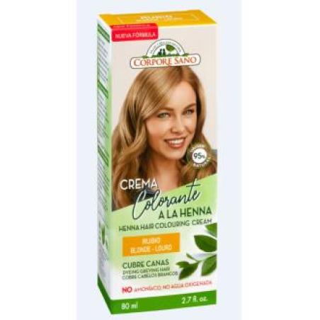 CREMA COLORANTE HENNA rubio 80ml.