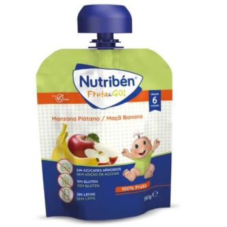 NUTRIBEN FRUTA AND GO !MANZANA-PLATANO 90gr. NUTRIBEN FRUTA AND GO !MANZANA-PLATANO 90gr.