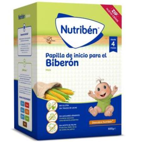 NUTRIBEN INICIO BIBERON PAPILLA S/GLUTEN 600gr.