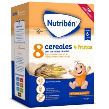 NUTRIBEN 8 CEREALES MIEL 4 FRUTAS 600gr.