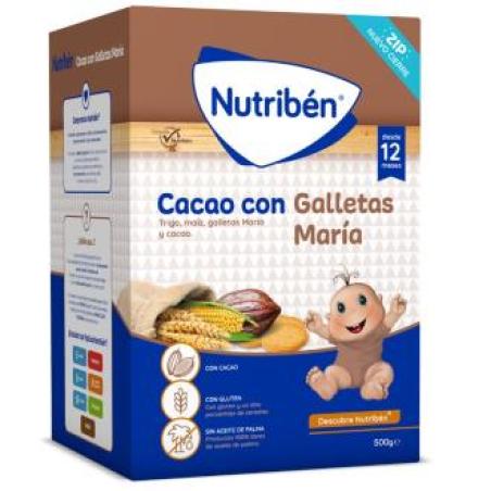 NUTRIBEN CACAO GALLETAS MARIA PAPILLA 500gr.