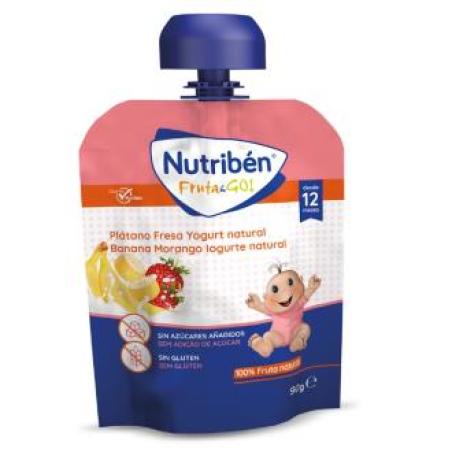 NUTRIBEN FRUTA & GO PLATANO-FRESA-YOGURT 90gr. NUTRIBEN FRUTA & GO PLATANO-FRESA-YOGURT 90gr.
