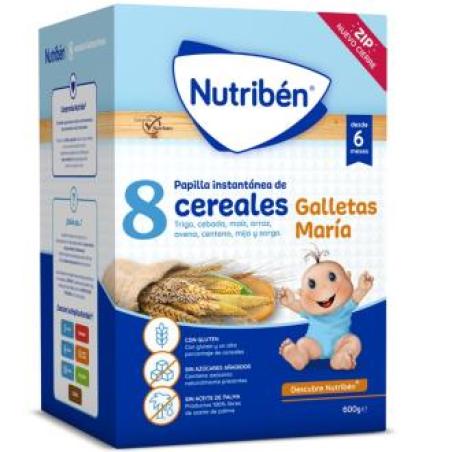 NUTRIBEN 8 CEREALES GALLETAS MARIA 600gr.