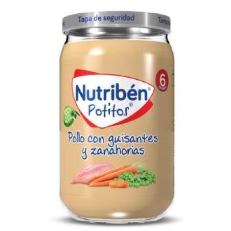 NUTRIBEN POTITO POLLO GUISANTES Y ZANAHORIA 235gr