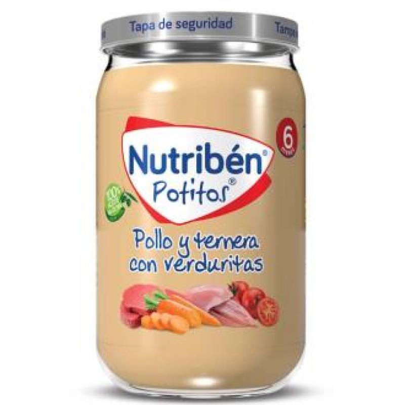 NUTRIBEN POTITO POLLO TERNERA VERDURITAS 235gr +6m