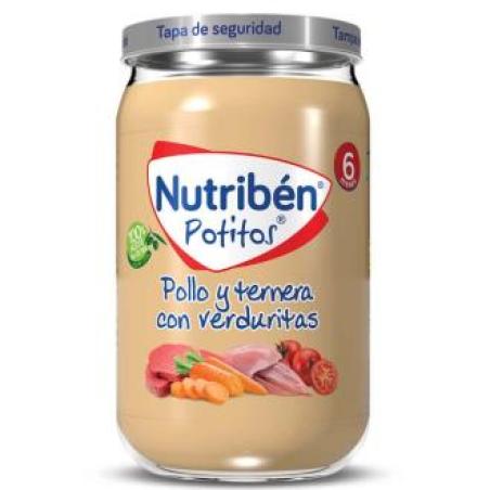 NUTRIBEN POTITO POLLO TERNERA VERDURITAS 235gr +6m