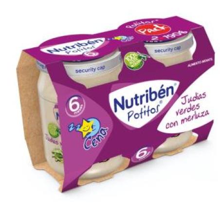 NUTRIBEN POTITO CENA JUDIA VERDE MERLUZA 2X190gr.