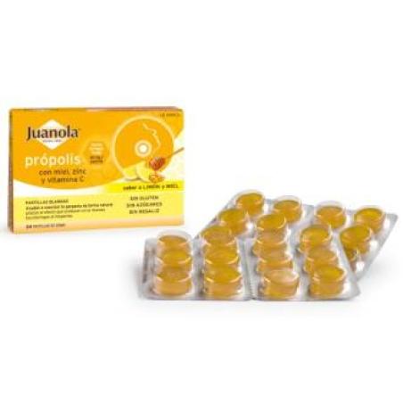 JUANOLA PASTILLAS PROPOLIS miel-zinc-vit. C 24ud.