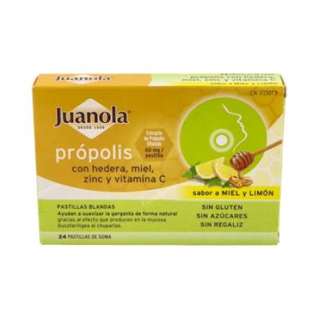 JUANOLA PAST. PROPOLIS hedera-miel-zinc-vit C 24ud