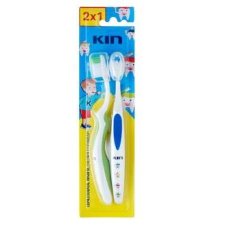 CEPILLO DENTAL KIN INFANTIL + 3 AÑOS 2x1
