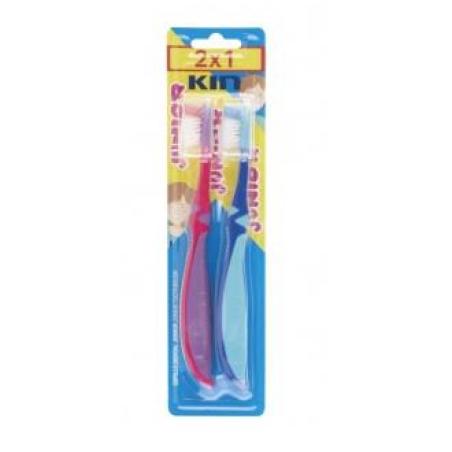CEPILLO DENTAL KIN JUNIOR 6-12 AÑOS CAPUCHON 2x1