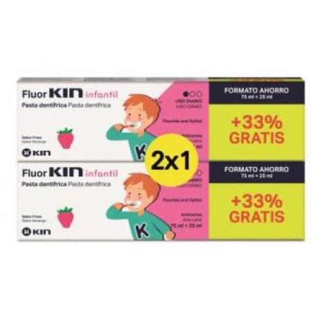 FLUOR KIN INFANTIL PASTA 75ml+25ml 2x1