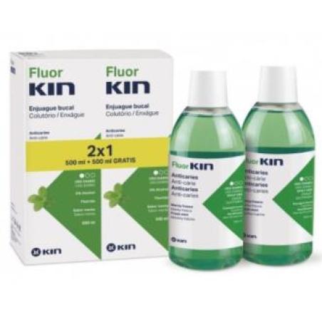 FLUOR KIN PACK 2x1 enjuage anticaries 500ml.