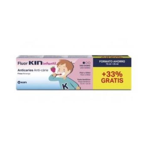 FLUOR KIN PASTA DENTAL INFAN FRESA 2-6AÑOS 75+25ml