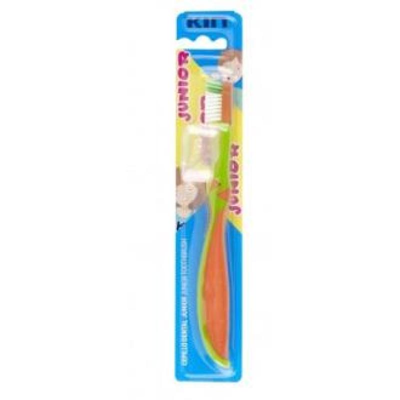 CEPILLO DENTAL KIN JUNIOR 6-12 AÑOS + CAPUCHON