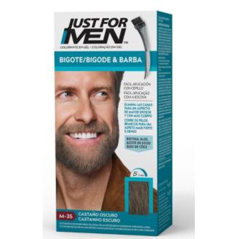 JUST FOR MEN BIGOTE BARBA castaño oscuro M35