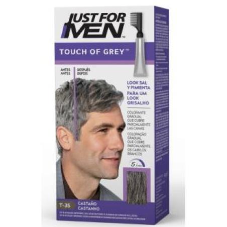 JUST FOR MEN TOUCH OF GREY TONO castaño T35