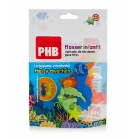 PHB APLICADOR HILO DENTAL FLOSSER INF PE 16ud