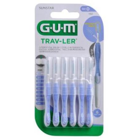 CEPILLO INTERDENTAL TRAV-LER 0.6mm 6un azul claro
