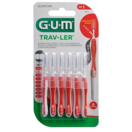 CEPILLO INTERDENTAL TRAV-LER 1314 0,8mm 6un rojo