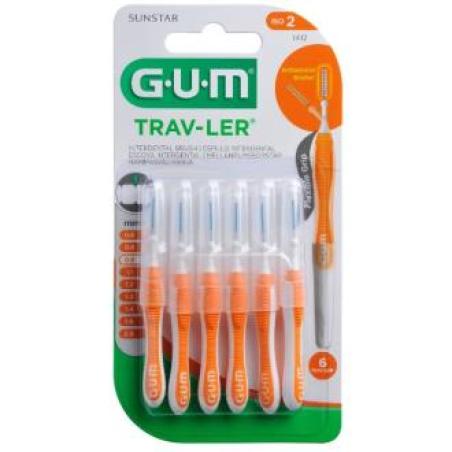 CEPILLO INTERDENTAL TRAV-LER 0,9mm 6un naranja