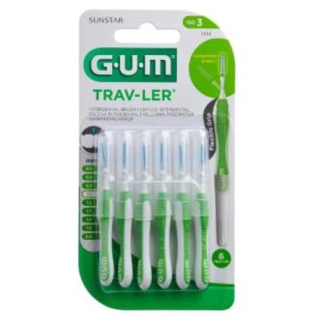 CEPILLO INTERDENTAL TRAV-LER 1414 1,1mm 6un verde