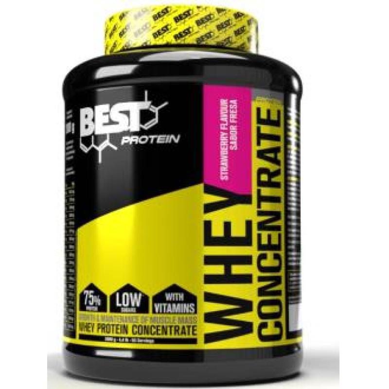 Proteína de suero WHEY CONCENTRATE fresa 2kg.