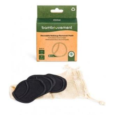 DISCOS DESMAQUILLANTES BAMBU algodon negro 6uds.