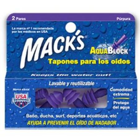 TAPON OIDO MACKS AQUABLOCK 2 pares