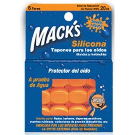 TAPON OIDO MACKS SILICONA 12 unidades infantil