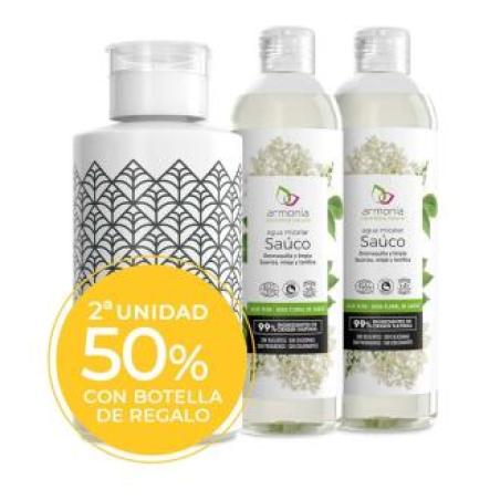 AGUA MICELAR 2uds+BOTELLA VIDRIO