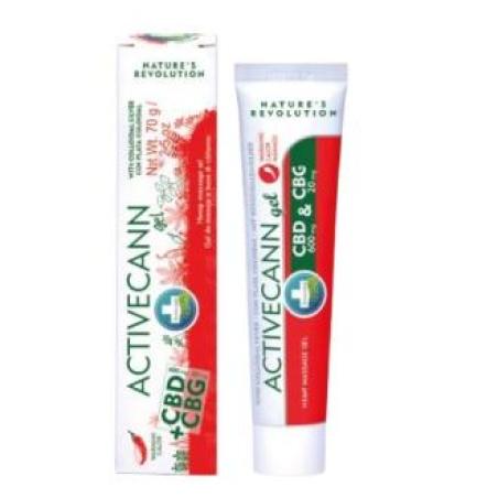 ACTIVECANN CBD+CBG gel efecto calor 75ml.