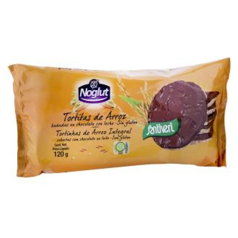 NOGLUT TORTITAS DE ARROZ CHOCO CON LECHE 8ud 120gr