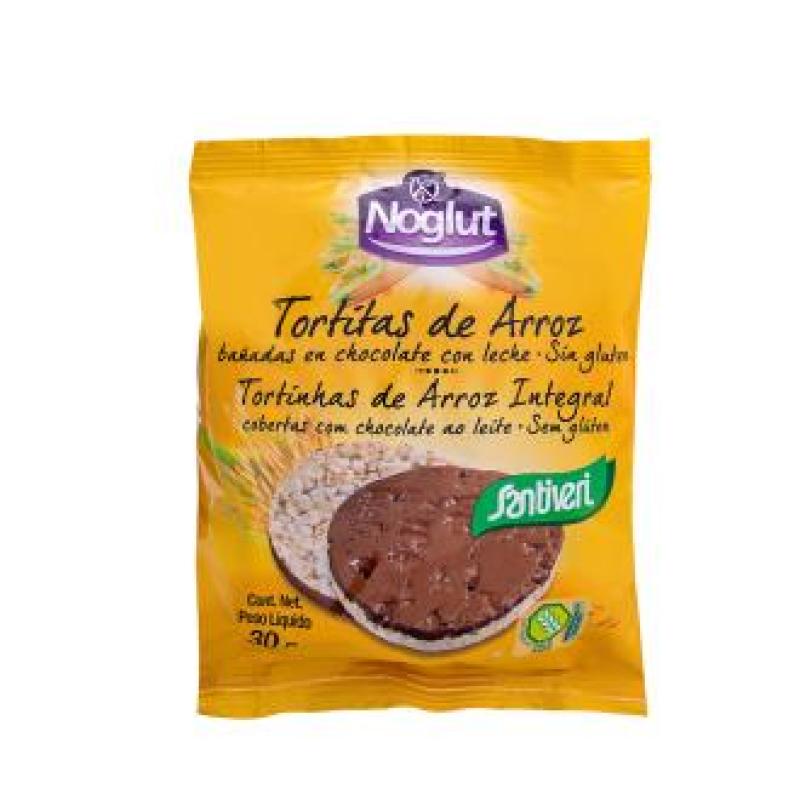 NOGLUT TORTITAS DE ARROZ  CHOCO CON LECHE 2ud 30gr