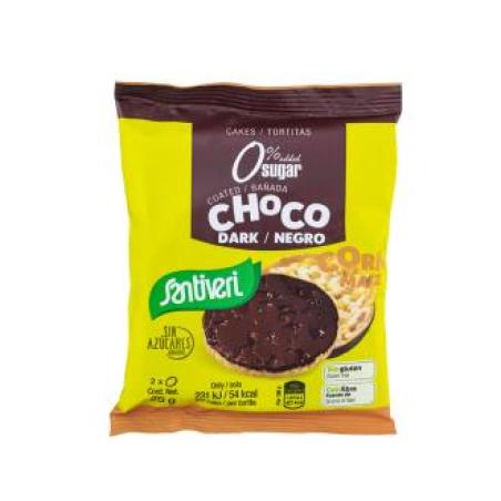 TORTITAS DE MAIZ con choco negro 2uds 25gr. S/A