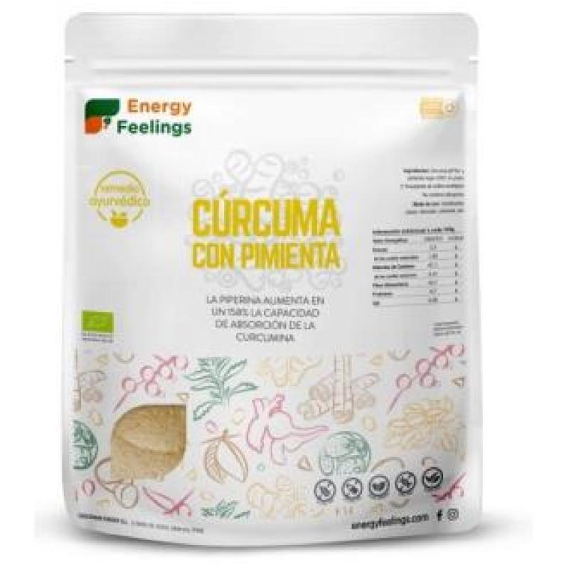 CURCUMA CON PIMIENTA polvo 1kg. ECO VEGAN SG