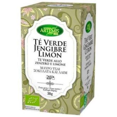 TE VERDE JENGIBRE con limon  20bolsitas. BIO