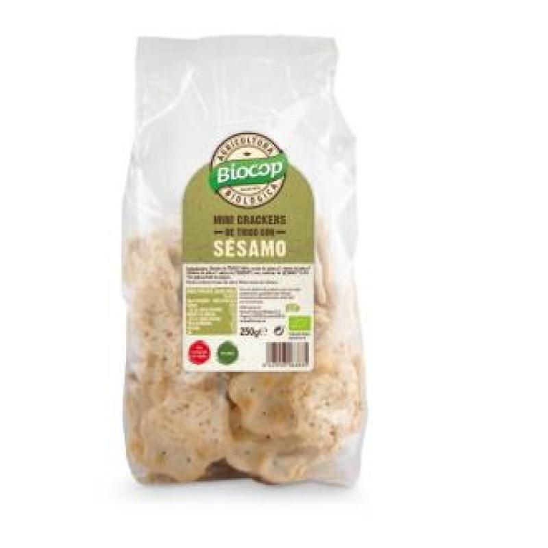 MINI CRACKERS DE TRIGO SESAMO 250gr. BIO VEGAN