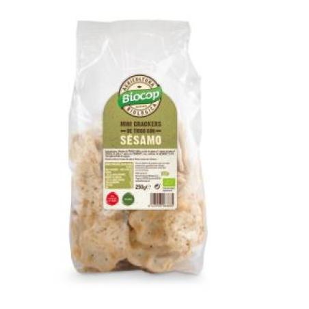 MINI CRACKERS DE TRIGO SESAMO 250gr. BIO VEGAN