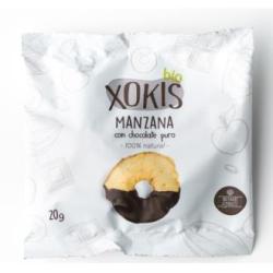 XOKIS MANZANA deshidratada chocolate puro 15ud BIO