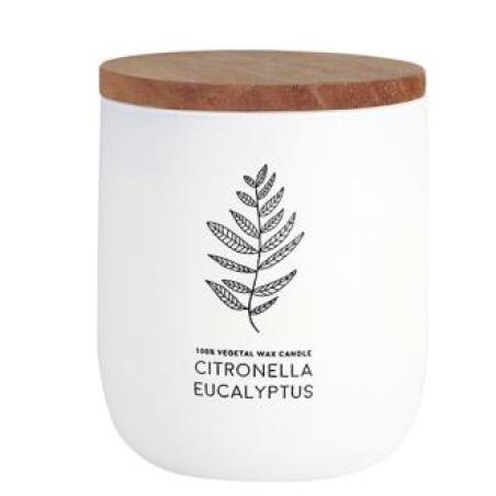 VELA VASO BLANCO CITVASE citronela-eucalipto 7x9cm