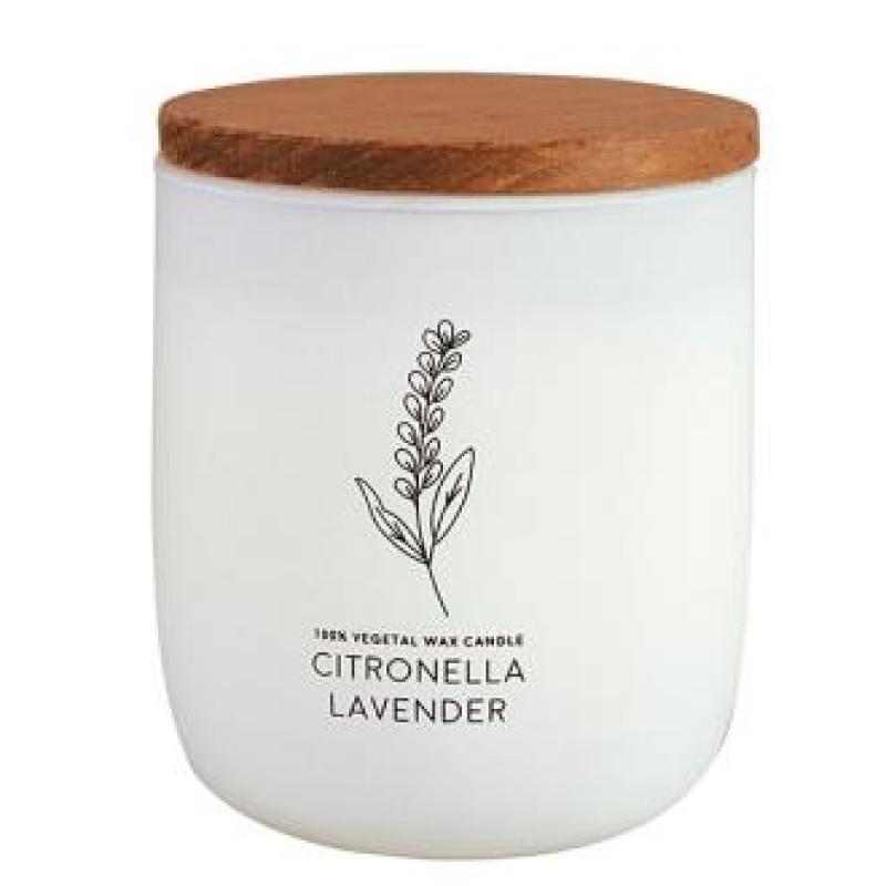 VELA VASO BLANCO CITVASV citronela-lavanda 7x9cm