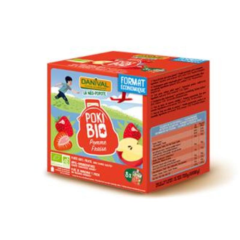 POKI DE MANZANA Y FRESA 8udsx90gr. BIO S/A