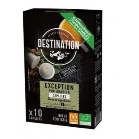 CAFE PUR ARABICA EXCEPTION 10capsulas cafe BIO